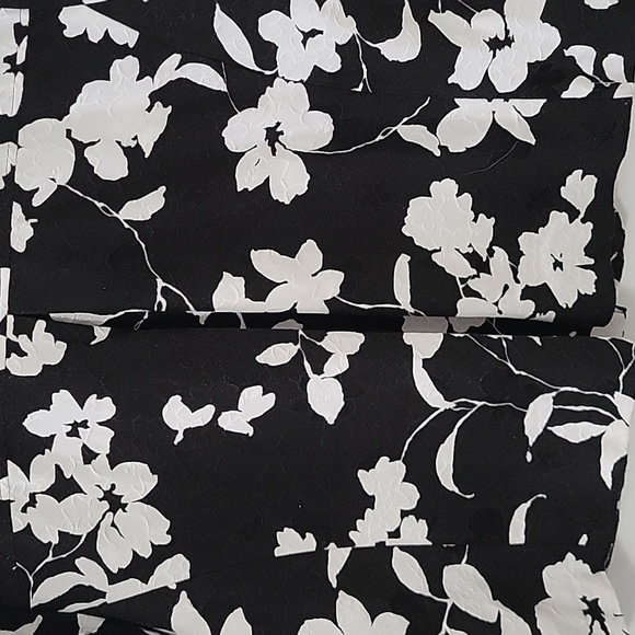 Coldwater Creek Black and White Floral Jacket, Size 16 - Picture 5 of 8
